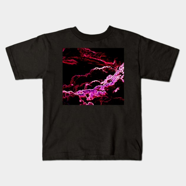 Neon Cloud Kids T-Shirt by Mihadom